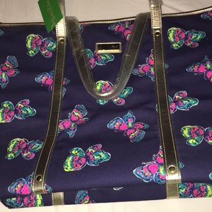 Lilly Pulitzer butterfly tote bag